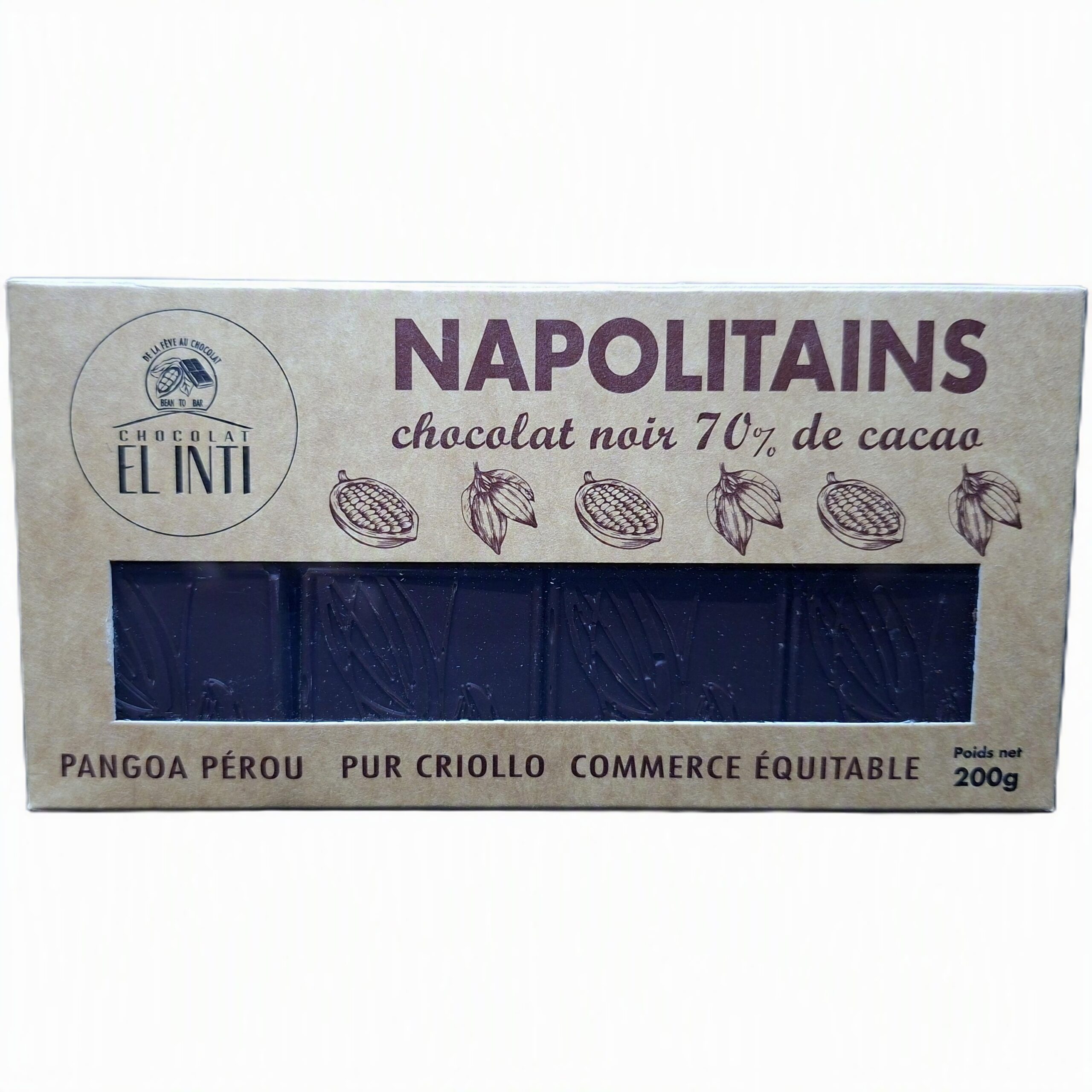 Napolitains 70% de cacao, bio, équitable, 200gr – Bild 2