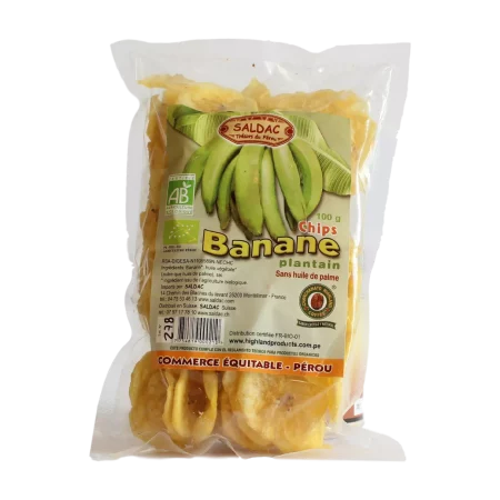 Chips de banane plantain salées