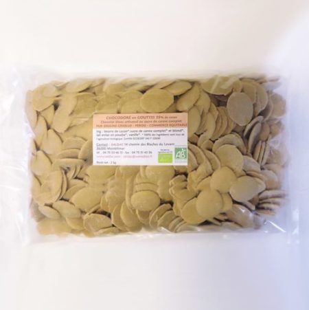 Chocolat blanc, en Gouttes, bio, vrac, 2kg