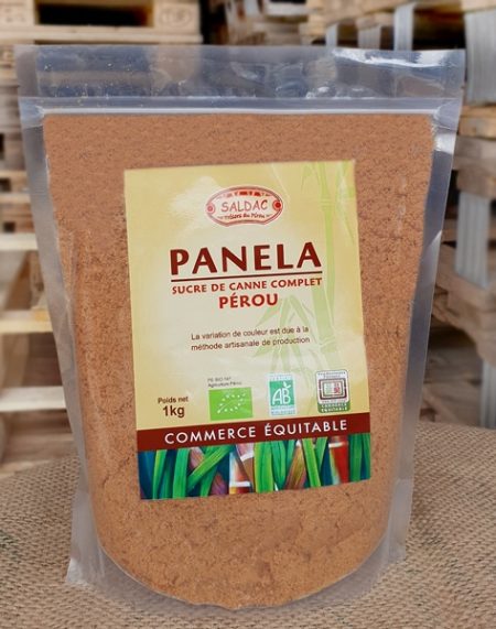 Sucre de canne brut, Panela, bio, équitable, 1kg