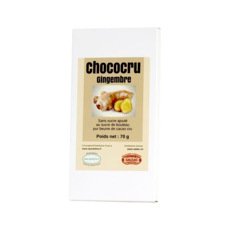 Chocolats noir 63 %, cru, gingembre, bio, PJ, 70gr
