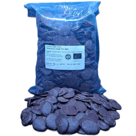 Alternative view of Chocolat noir 70 % en Gouttes, bio, vrac, 2kg