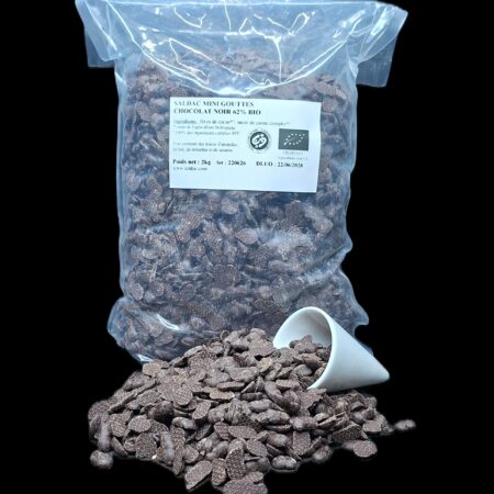 Chocolat noir 62 % Mini-Gouttes, bio, vrac, 2kg
