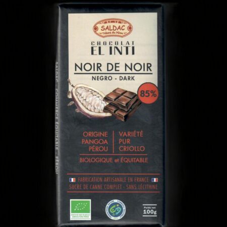 Alternative view of Chocolat noir 85 %, bio, tablettes 100gr