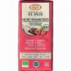 Chocolat noir 63% framboise, bio, tablettes 100gr