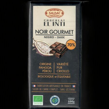 Alternative view of Chocolat noir 70 %, bio, tablettes 100gr