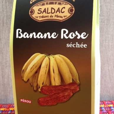 Bananes Roses séchées, 200gr, bio, équitable