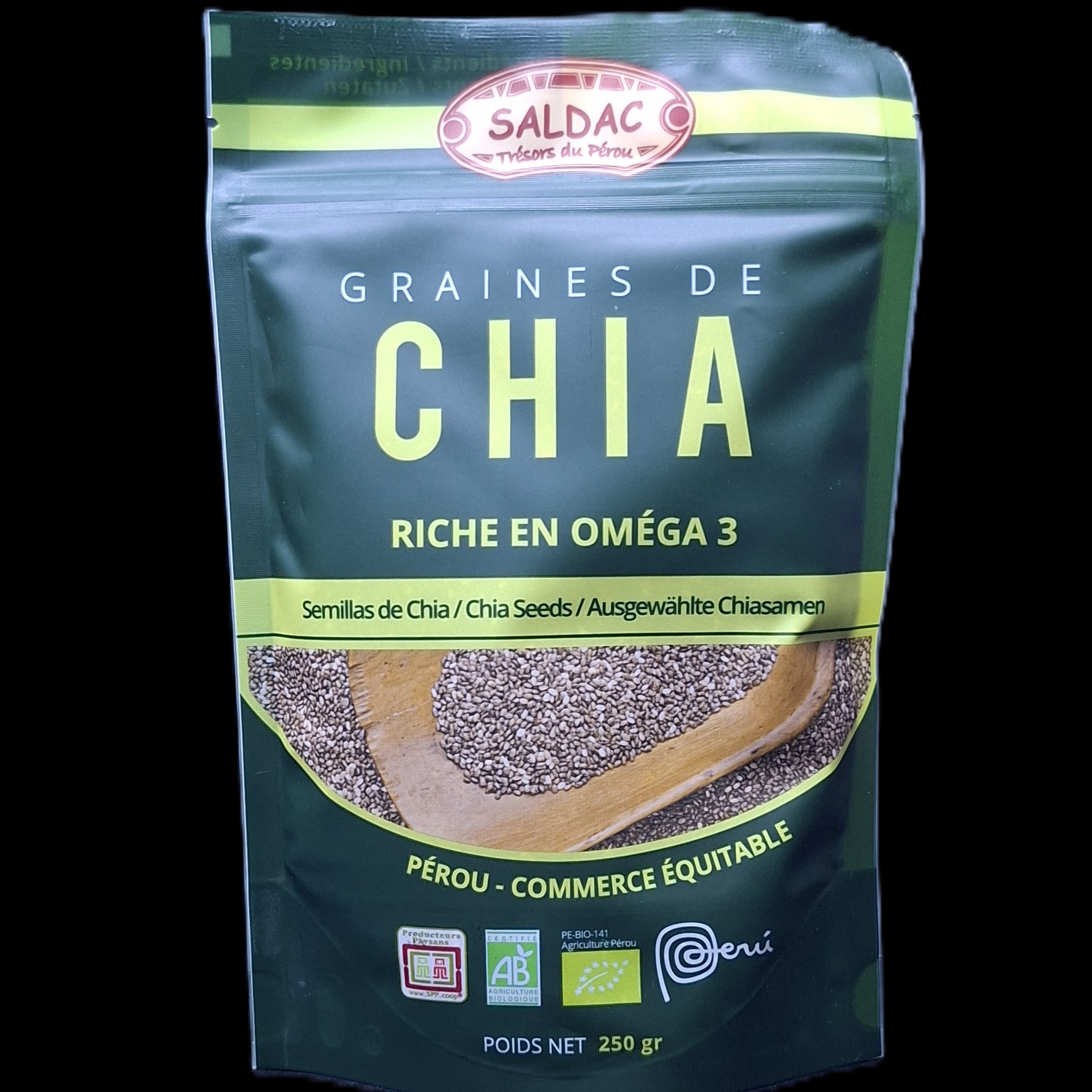 Graines de chia, bio, équitable