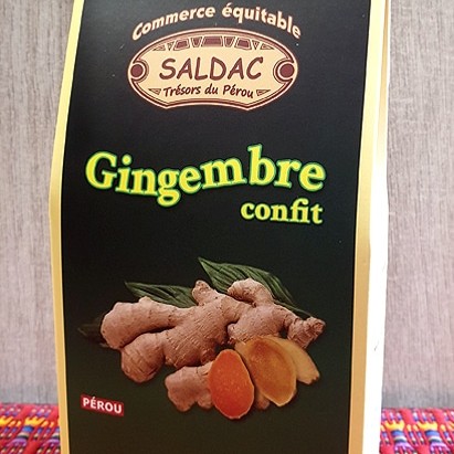 Gingembre confit, bio, équitable, 200gr