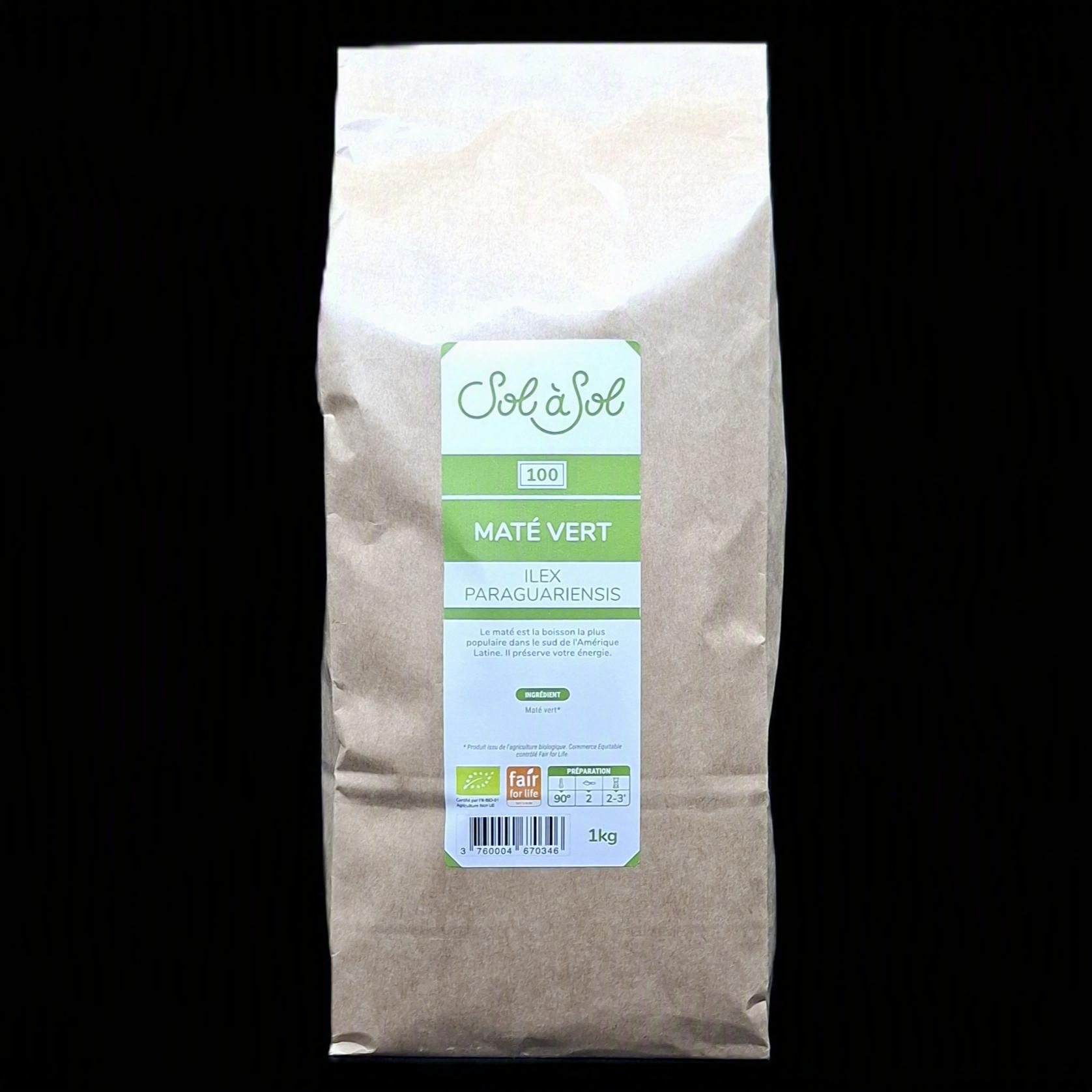 Maté en vrac, bio, équitable, 1 kg, nature