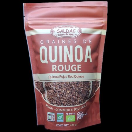 Quinoa rouge, variété Pasancalla, bio, équitable