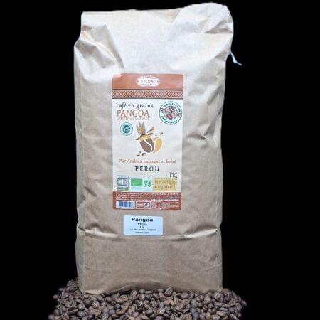 Alternative view of Café Pangoa "Gardiens de la forêt" du Pérou, pur "Arabica", bio, équitable, grain 4kg