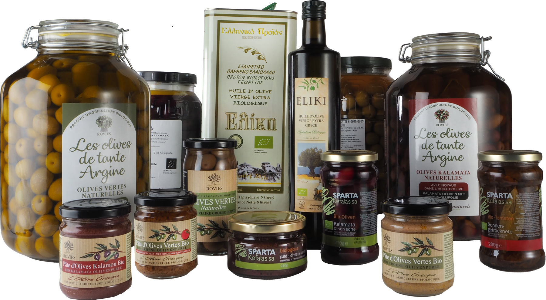Olives, huile et tapenades