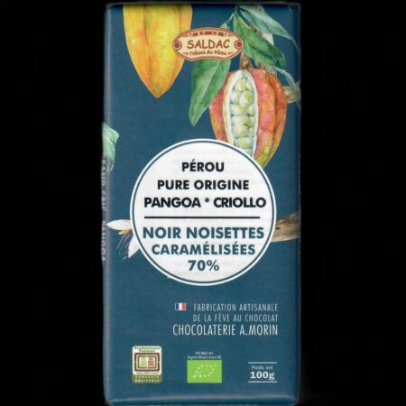 Alternative view of Chocolat noir Pangoa, Pure Origine, aux noisettes grillées caramélisées, bio, équitable, 100gr
