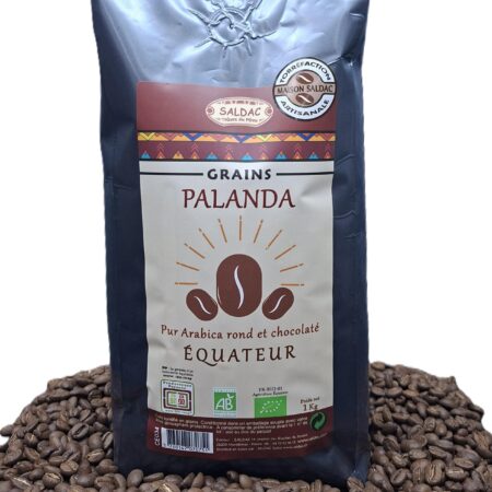 Café Palanda d’Équateur, pur "Arabica" bio, équitable, grains 1kg