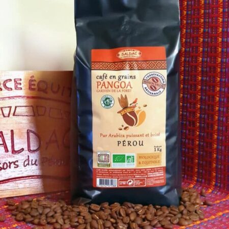 Café Pangoa "Gardiens de la forêt" du Pérou, pur "Arabica", bio, équitable, grain 1kg