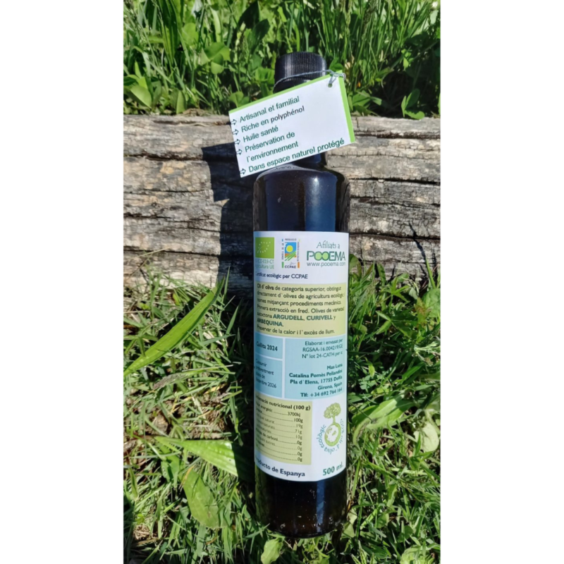 Huile d'olive écologique bio Pooema Espagne bio