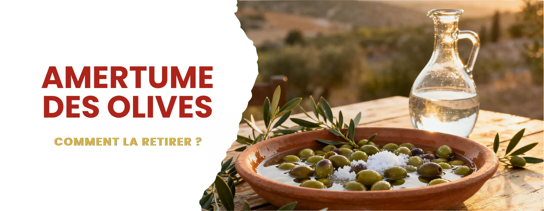 comment enlever amertume des olives