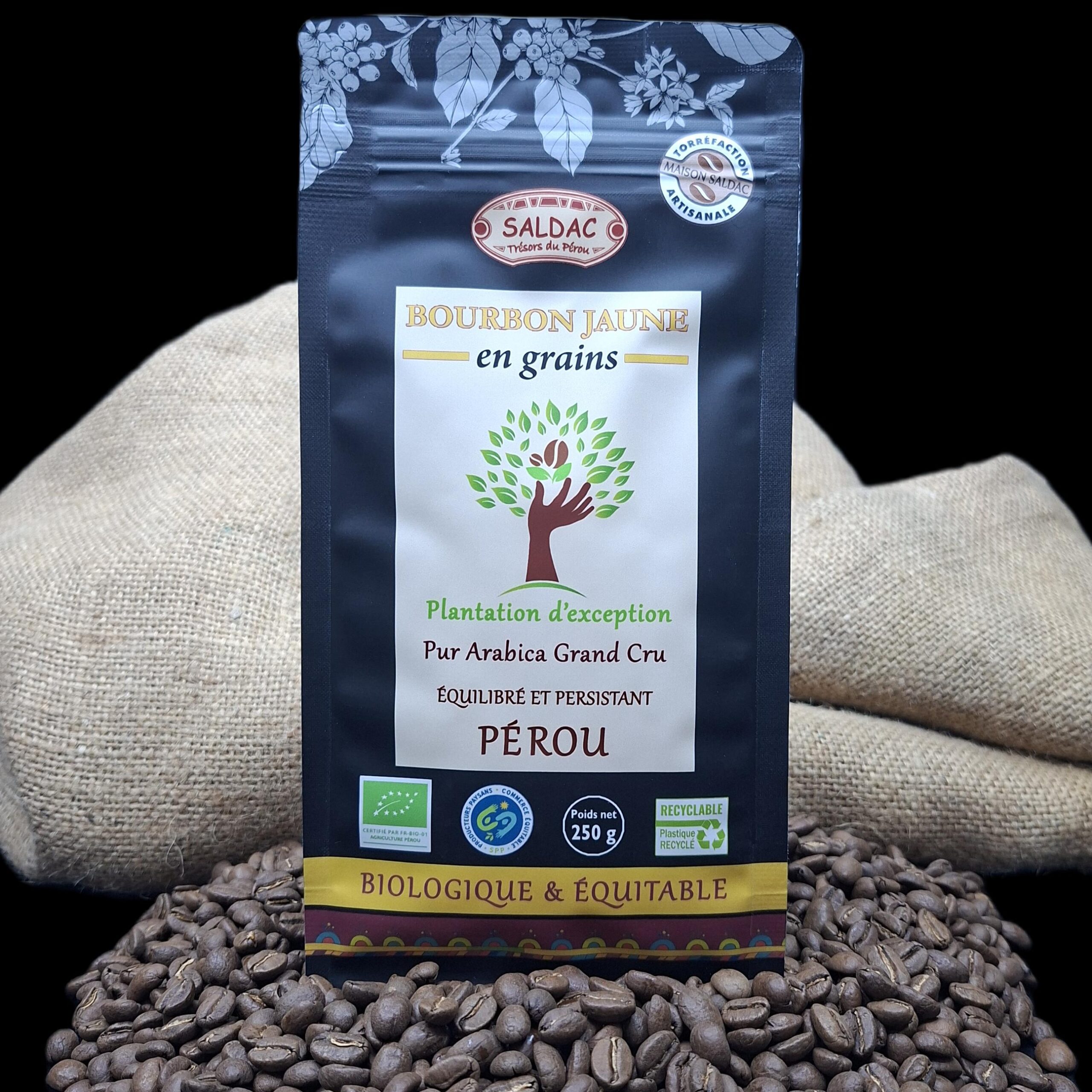 Café d'exception, micro lots, bio, équitable, Pur Bourbon jaune, grains 250gr – Image 2