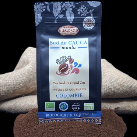 Alternative view of Café "Sud du Cauca" de Colombie, pur "Arabica" bio, équitable, moulu 250gr
