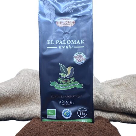 Café El Palomar du Pérou, pur "Arabica" bio, équitable, moulu, 1kg
