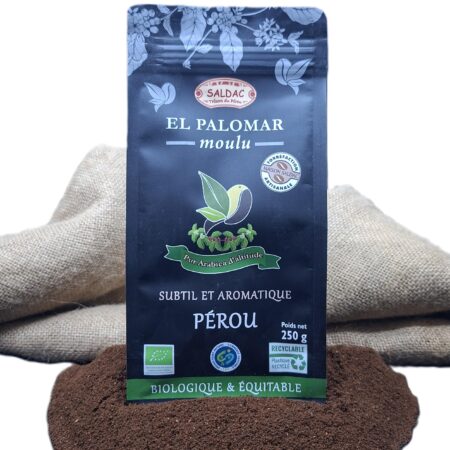 Café El Palomar du Pérou, pur "Arabica" bio, équitable, moulu, 250gr