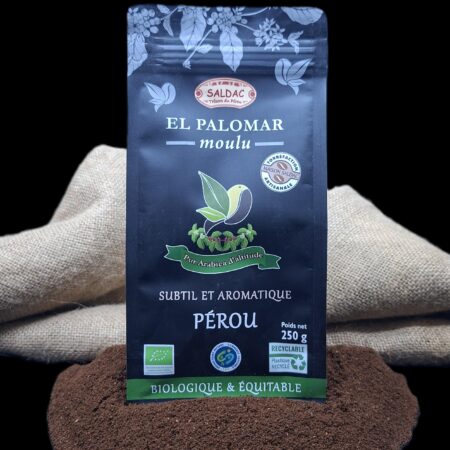 Alternative view of Café El Palomar du Pérou, pur "Arabica" bio, équitable, moulu, 250gr