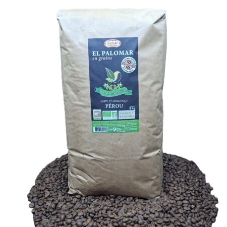 Alternative view of Café El Palomar du Pérou, pur "Arabica" bio/équitable - grain 4kg