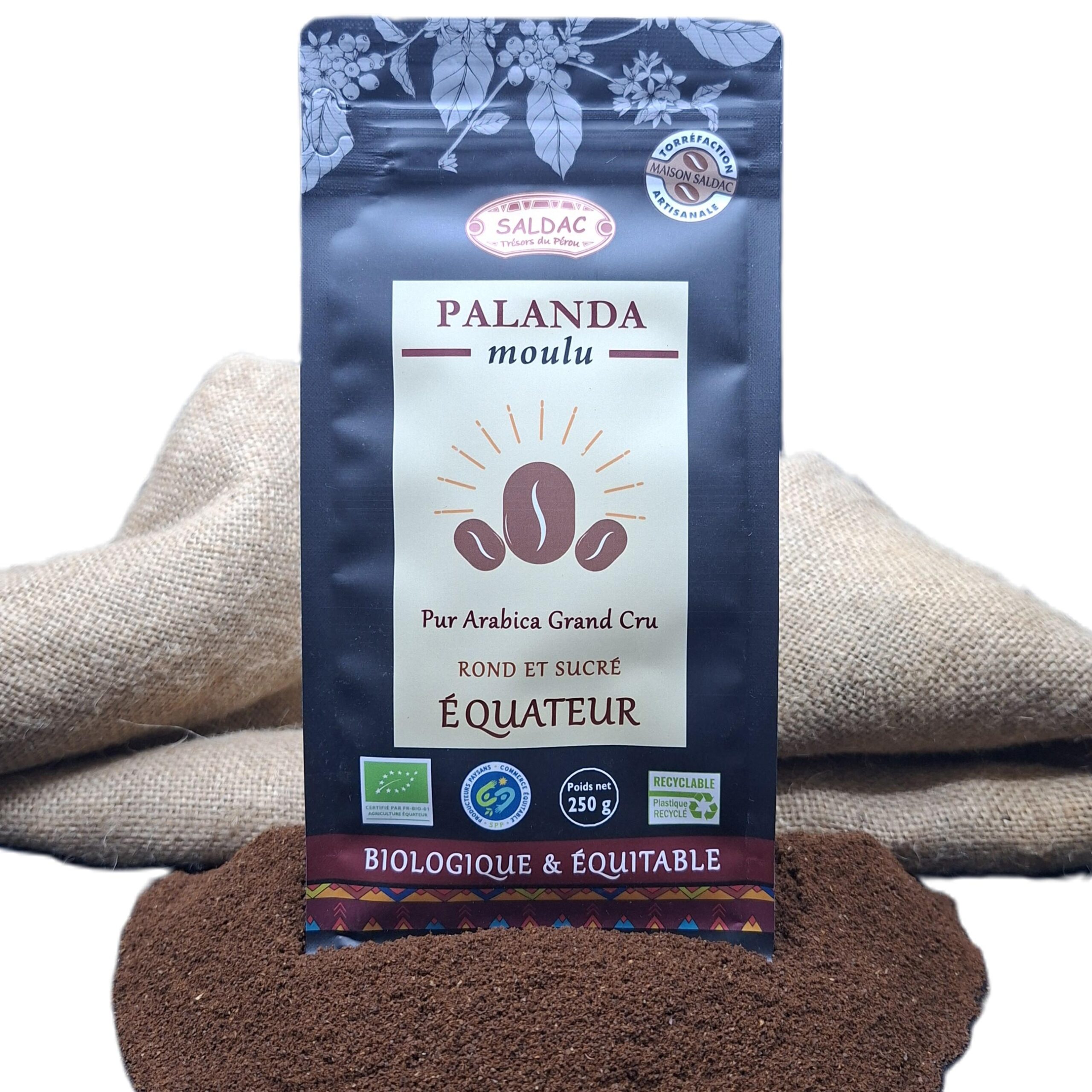 Café Palanda d’Équateur, pur "Arabica" bio, équitable, moulu 250gr
