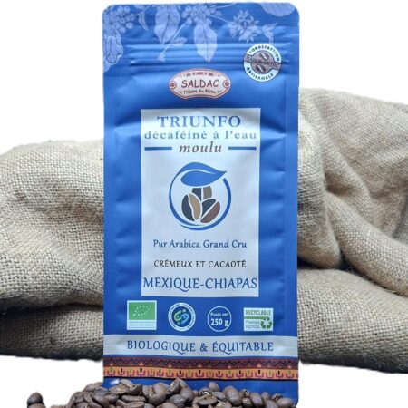 Café Triunfo du Mexique, Décaféiné, bio/équitable - grain 250gr