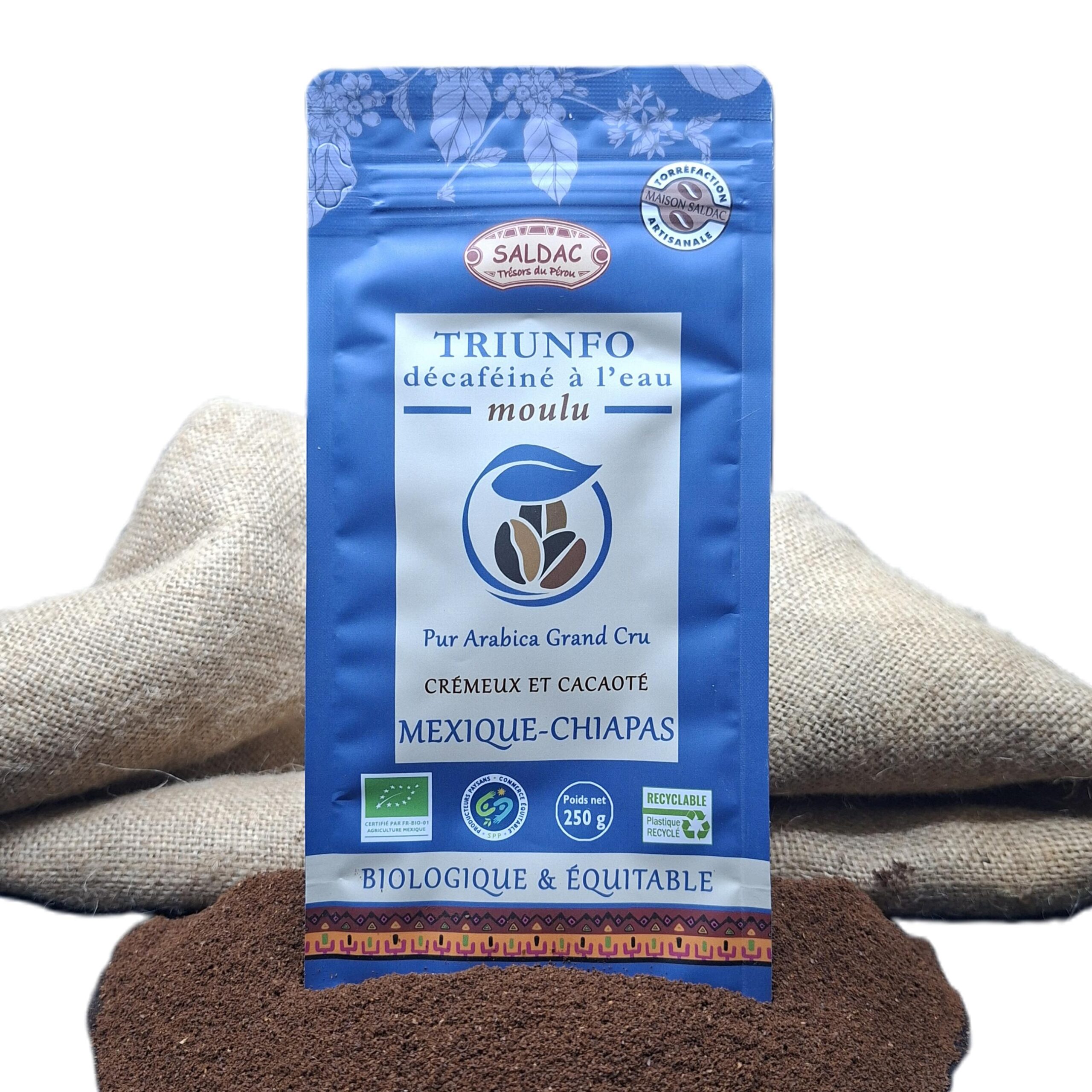 Café Triunfo du Mexique, Décaféiné, bio/équitable - moulu 250gr