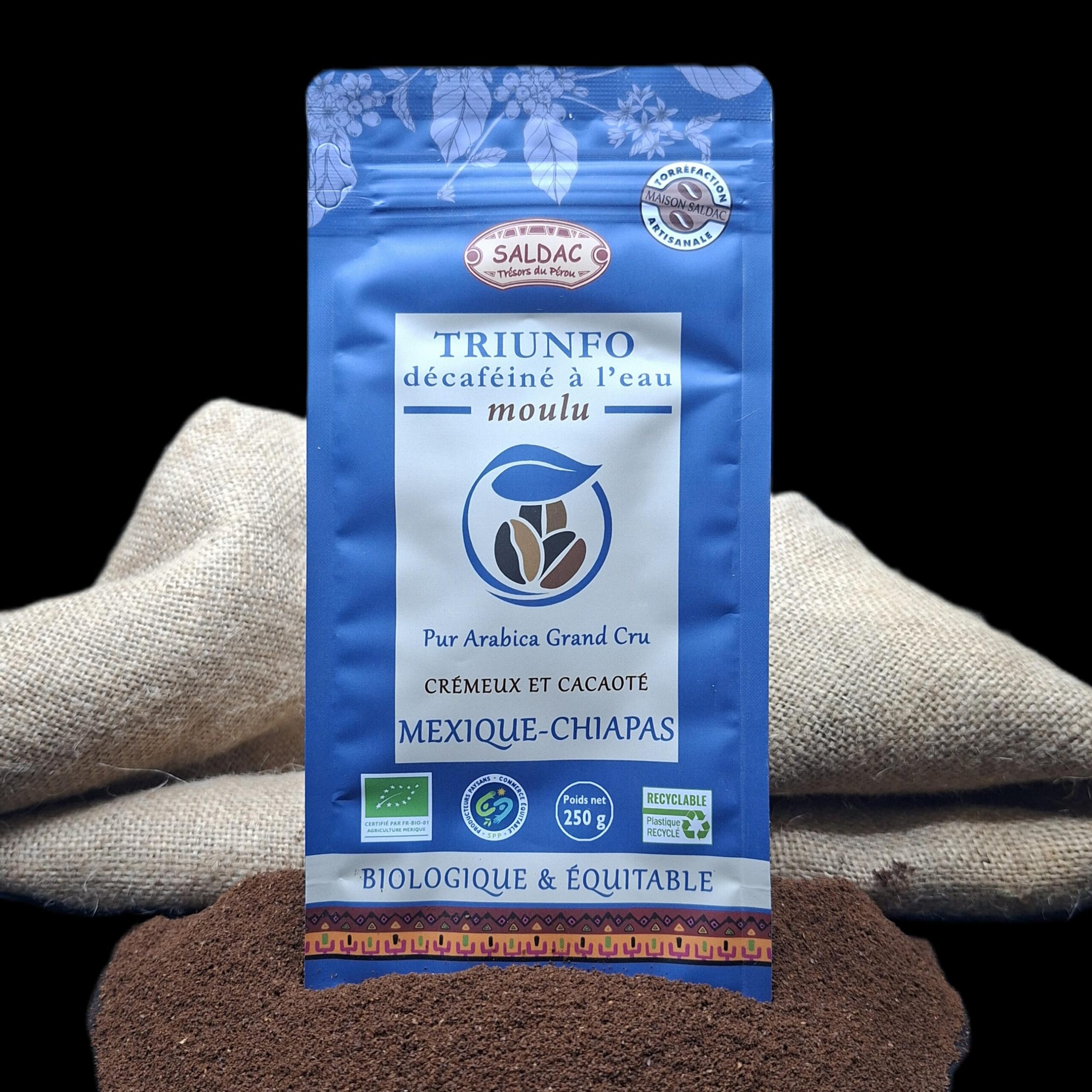 Café Triunfo du Mexique, Décaféiné, bio/équitable - moulu 250gr – Image 2