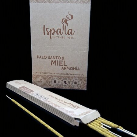 Encens de Palo Santo certifié, Miel, 12x 10pc