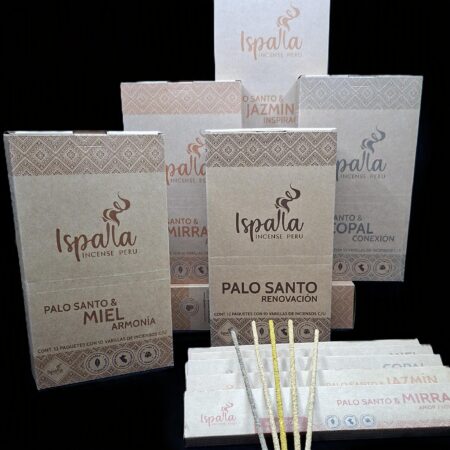 Encens de Palo Santo certifié, assortiment display, 5x 12 boîtes