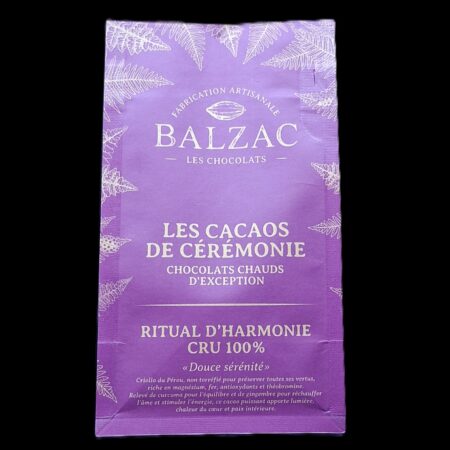 Rituel d'Harmonie cru 100%, chocolat chaud Balzac, 250gr