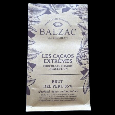 Brut del Peru 85%, chocolat chaud Balzac, 250gr