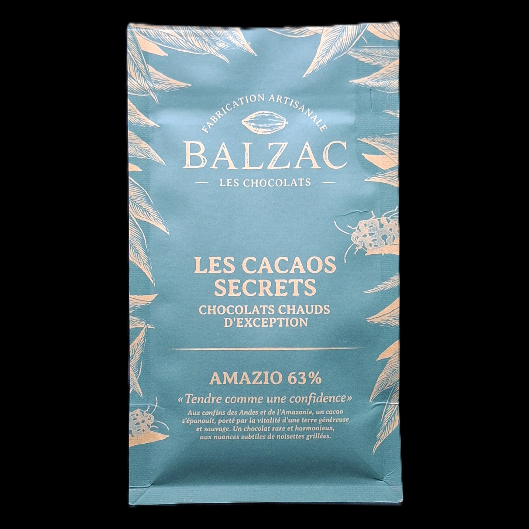 Amazio 63%, chocolat chaud Balzac, 250gr