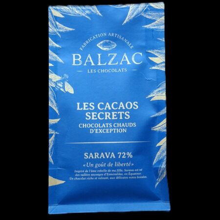Sarava 72%, chocolat chaud Balzac, 250gr