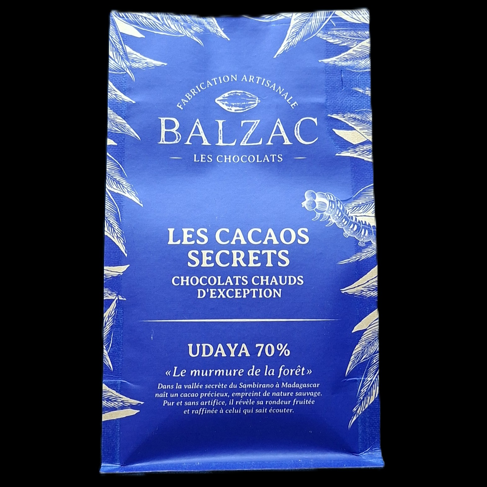 Udaya 70%, chocolat chaud Balzac, 250gr